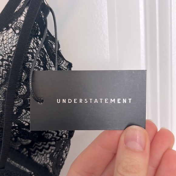 NWT Black Lace Triangle Bralette size XS - Picture 7 of 11